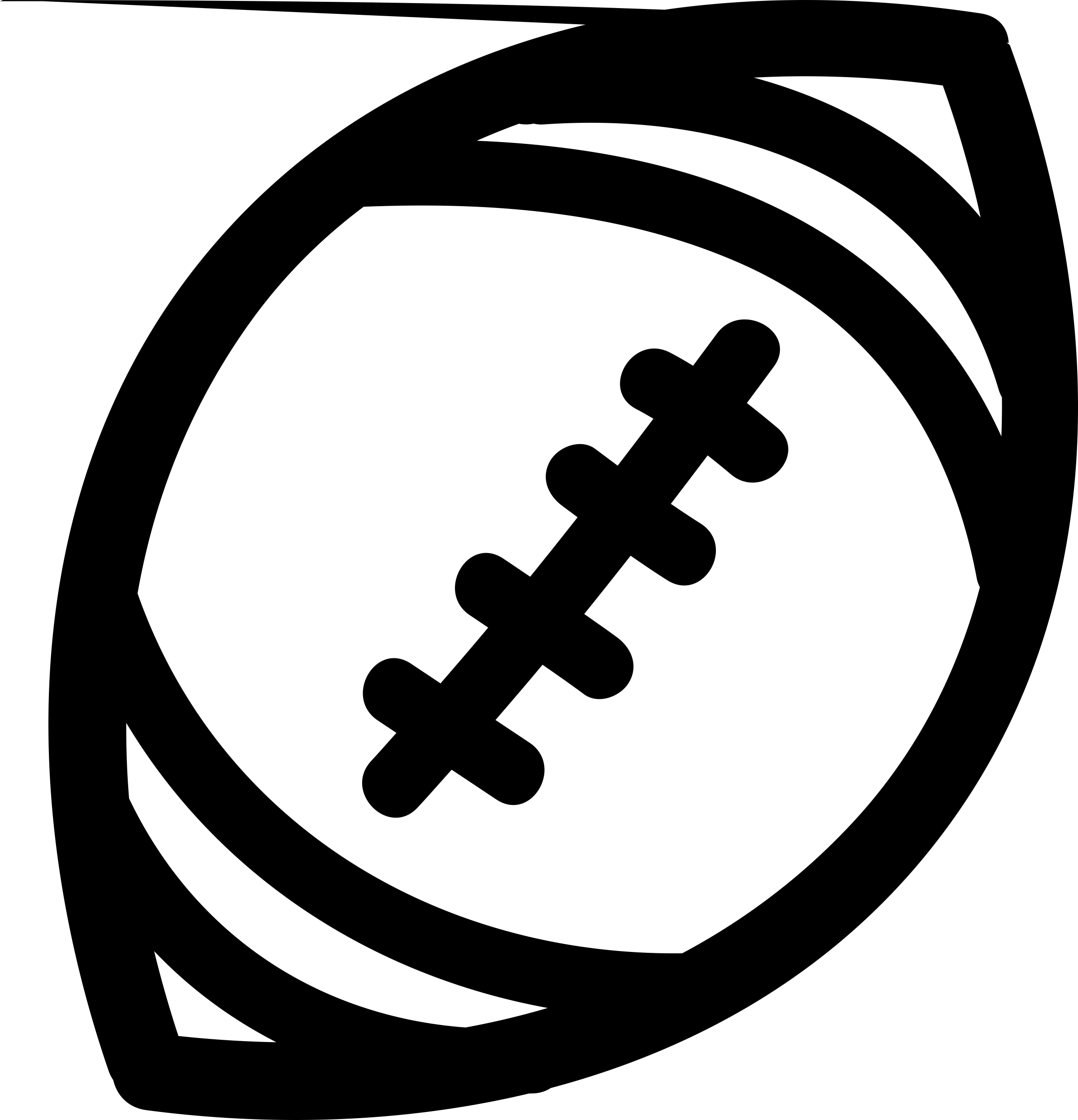American Football Ball Hand Drawn Outline Outline Svg Vector Free Vectors